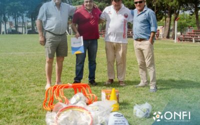 Entrega de materiales de AUF Impulsa a Liga Tacuarembó