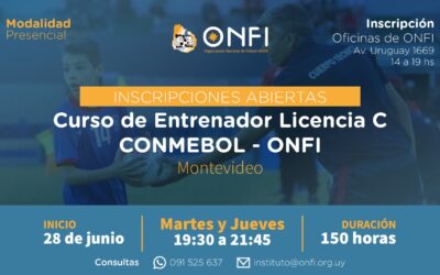 Inscripciones curso de Entrenador Licencia C en Montevideo