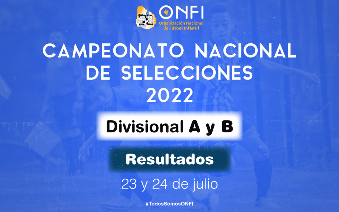 Resultados Camp. Nac. de Selecciones 2022 – 23 y 24 de Julio