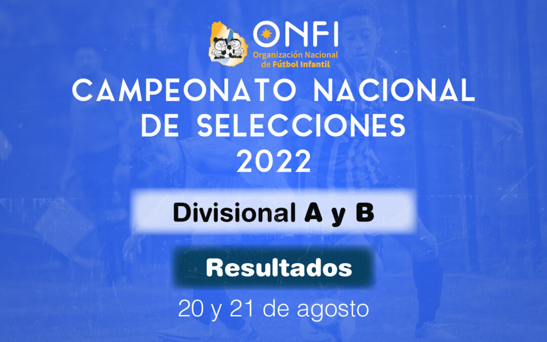 Resultados Camp. Nac. de Selecciones 2022 – 20 y 21 de Agosto