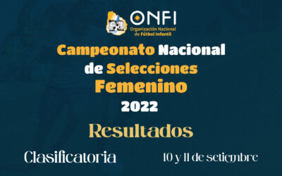 Resultados Fase Clasificatoria – Camp. Nac. de Selecciones Femenino 2022