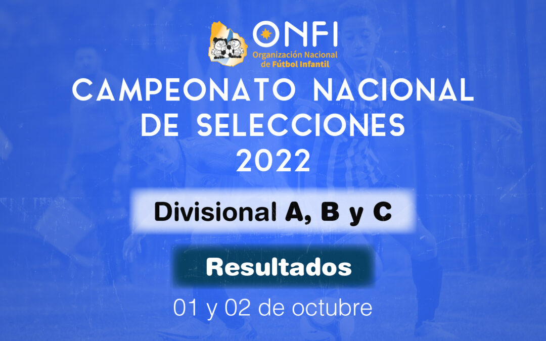 Resultados Camp. Nac. de Selecciones 2022 – 01 y 02 de Octubre