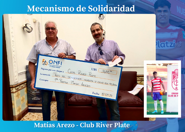 Mecanismo de Solidaridad del jugador Matías Arezo
