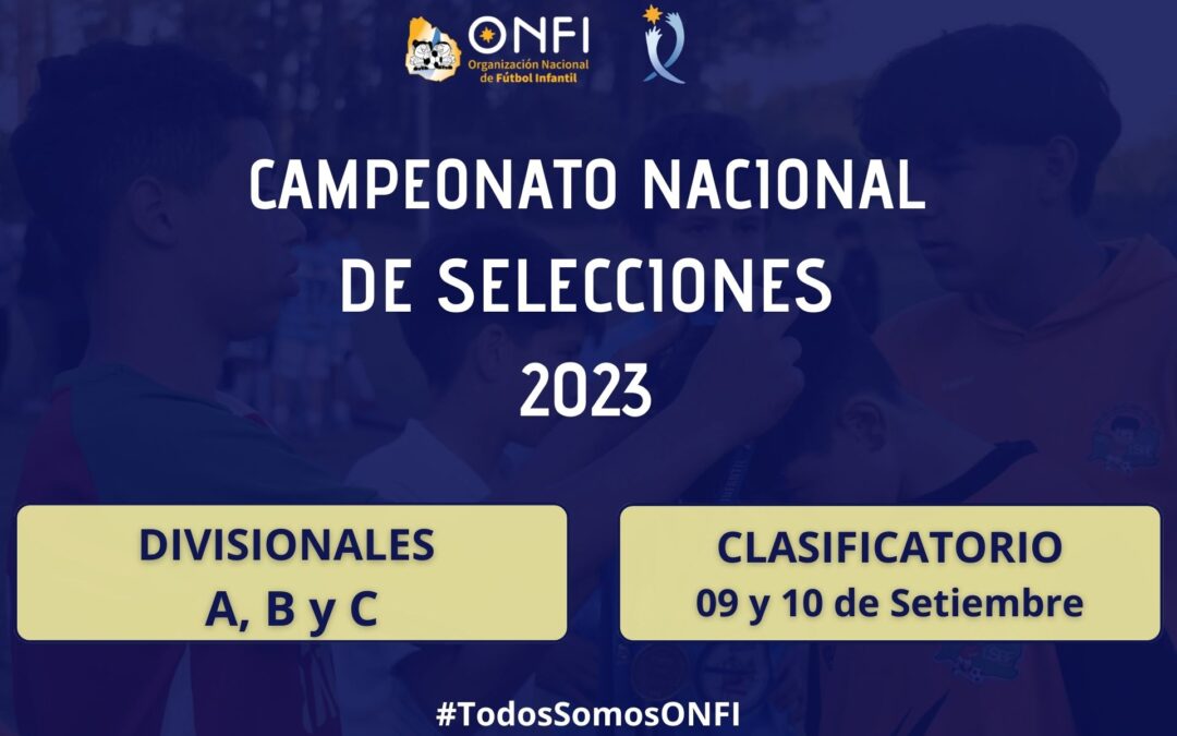 Clasificatorio Camp. Nac. de Selecciones 2023 – 09 y 10 de Setiembre