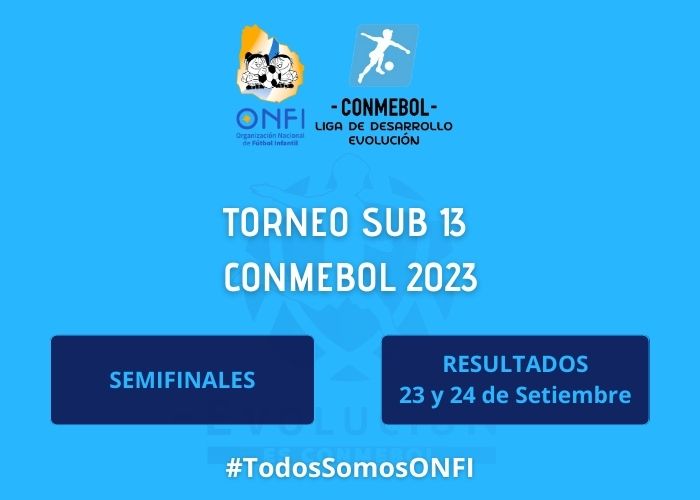 Resultados Semifinales Torneo Nacional CONMEBOL Sub 13 2023 – 23 y 24 de Setiembre