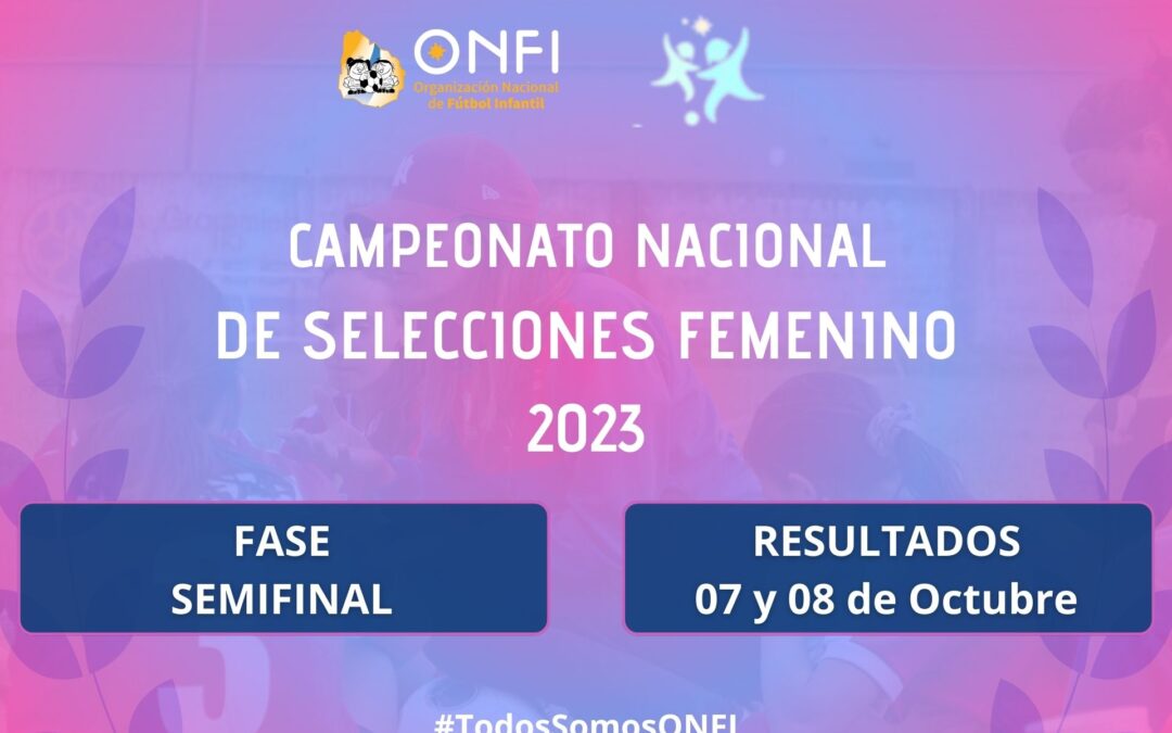 Resultados Camp. Nac. de Selecciones Fem. 2023 – Fase Semifinal