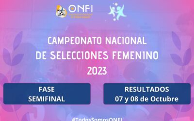 Resultados Camp. Nac. de Selecciones Fem. 2023 – Fase Semifinal