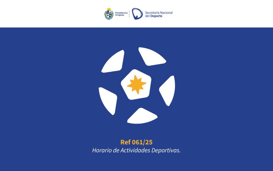 Ref 061/25 Horario de actividades deportivas