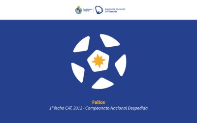 Fallos 1.ª fecha CAT. 2012 – Campeonato Nacional Despedida 2025