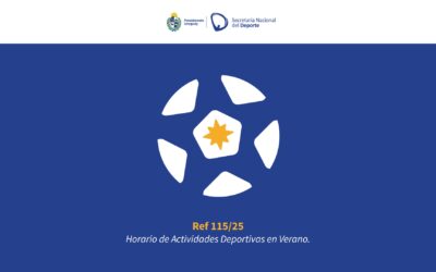 Ref 115/25 Horario de actividades deportivas en verano
