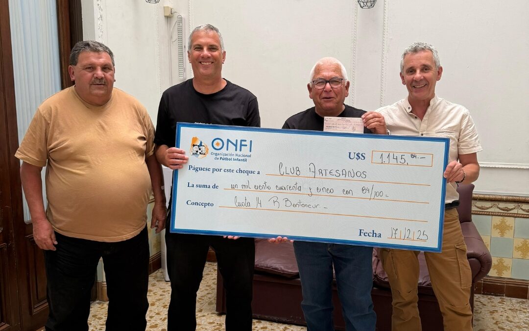 Club Artesanos recibió aporte del Mecanismo de Solidaridad por el jugador Rodrigo Bentancur