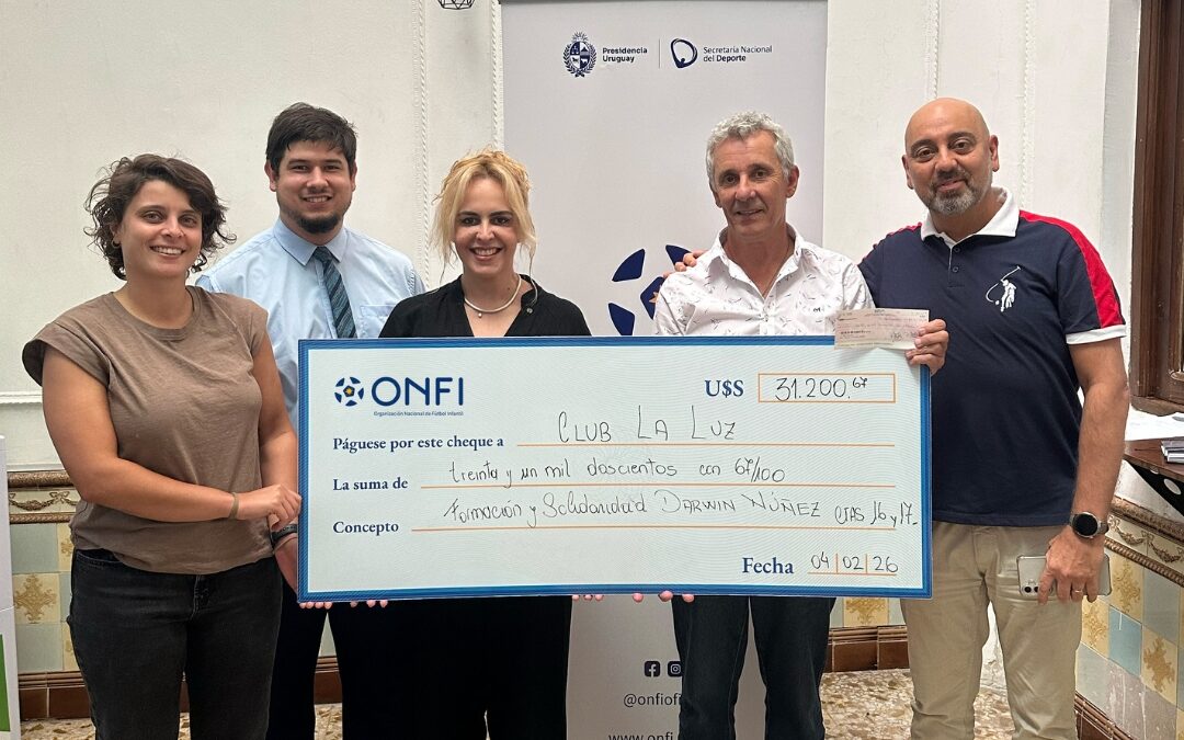 La Luz Fútbol Club recibió aporte del Mecanismo de Solidaridad por el jugador Darwin Núñez