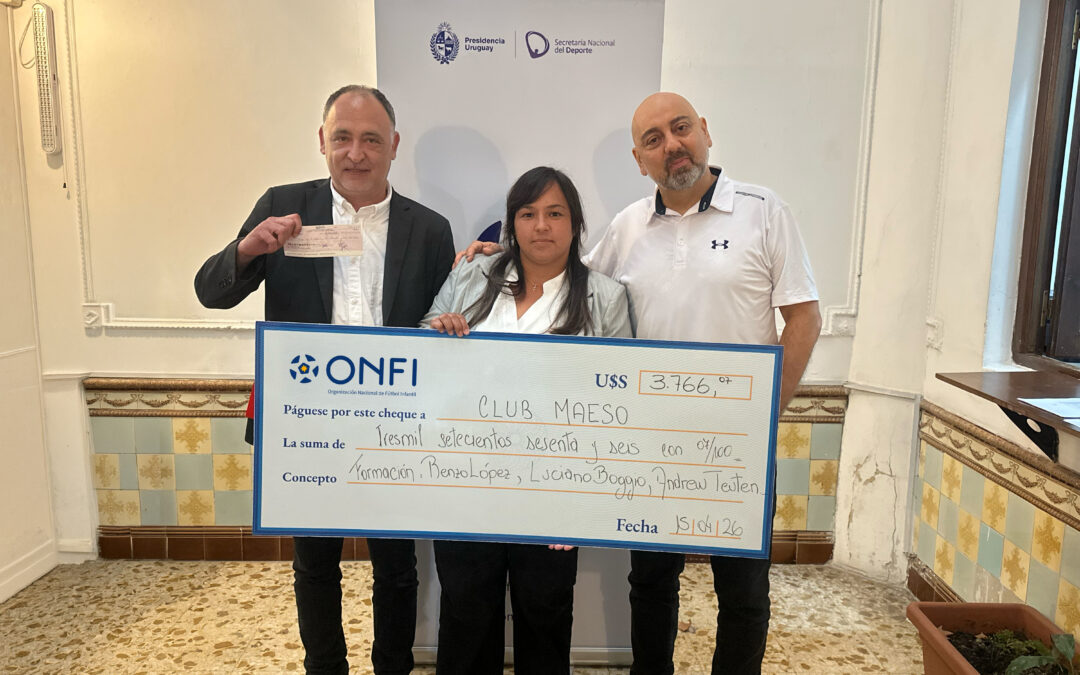 Maeso Fútbol Club recibió aporte del Mecanismo de Solidaridad por transferencias de futbolistas formados en la institución